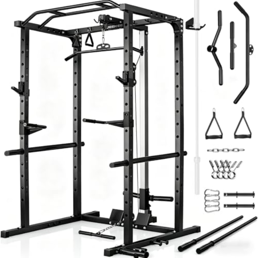 Power Rack per Home Gym con La - Lat Pulldown Bar recensione e prezzo