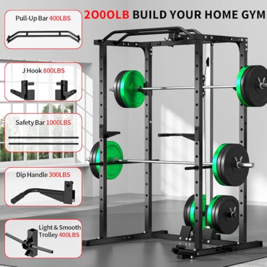 Power Rack per Home Gym con La - Lat Pulldown Bar recensione e prezzo