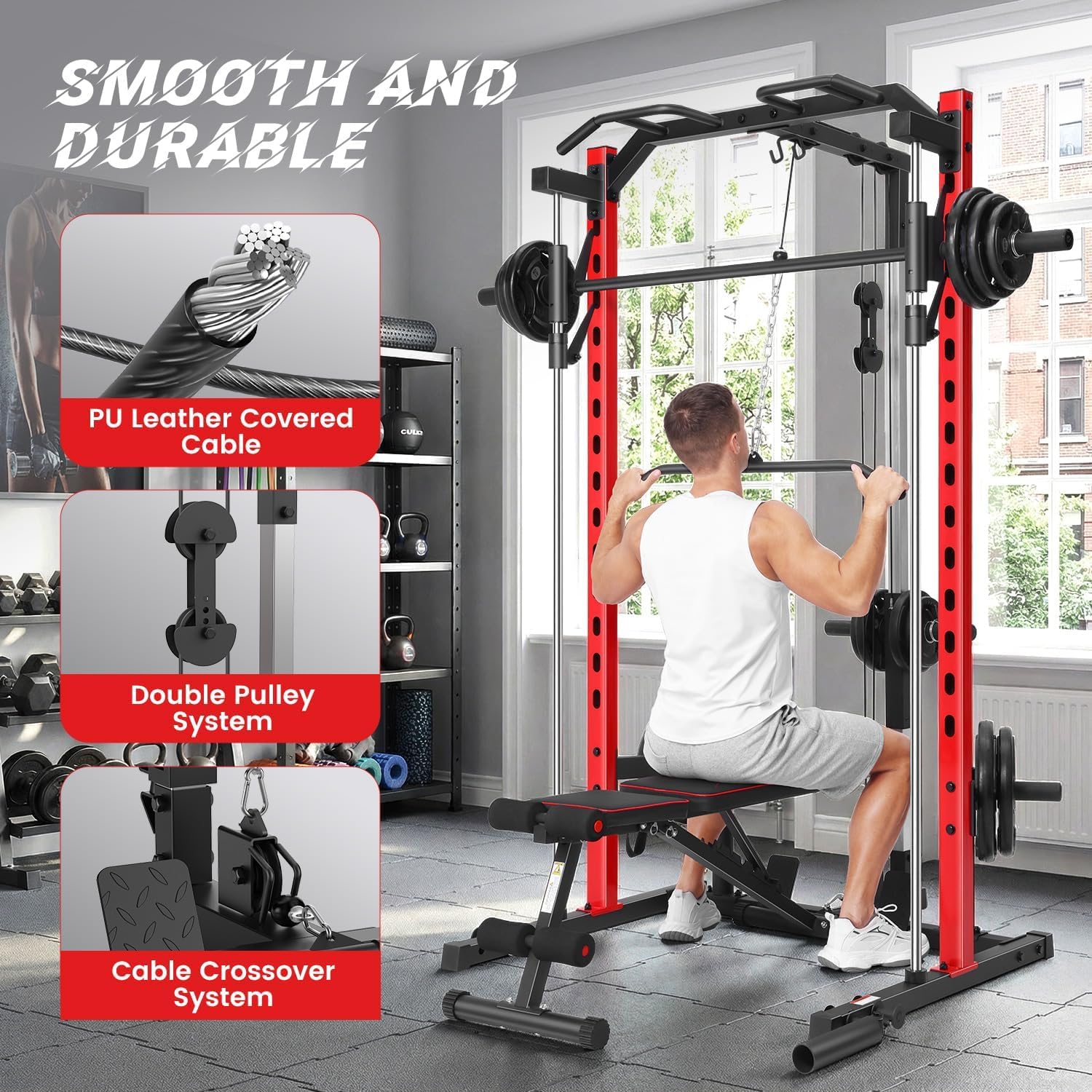 Smith Machine All-in-One con P - Lat Pulldown Bar recensione e prezzo
