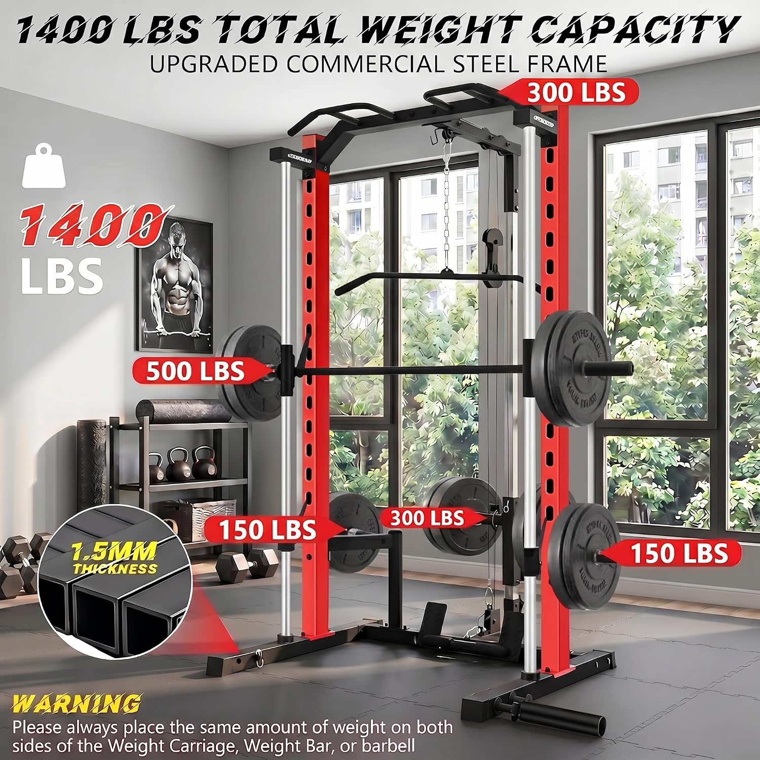 Smith Machine All-in-One con P - Lat Pulldown Bar recensione e prezzo